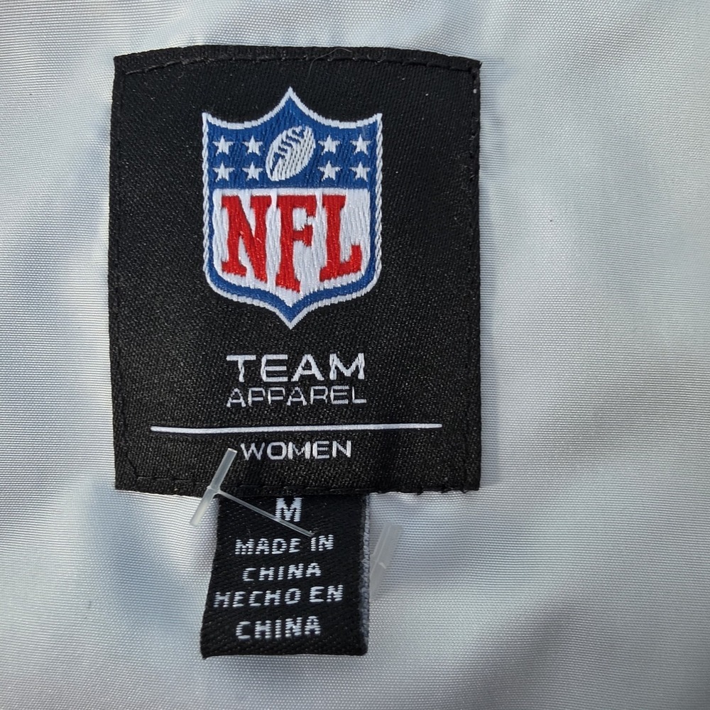 Seahawks Official NFL Team Womens M Puffer Vest Quilted White Jacket Full Zip - Picture 8 of 14